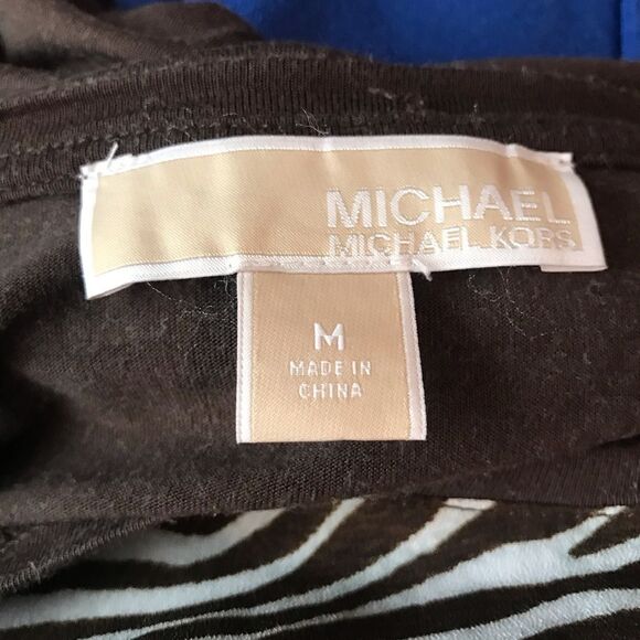 Michael Kors Brown Animal Print Blouse - Picture 6 of 8